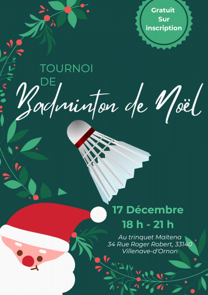 tournoi de badminton de noël