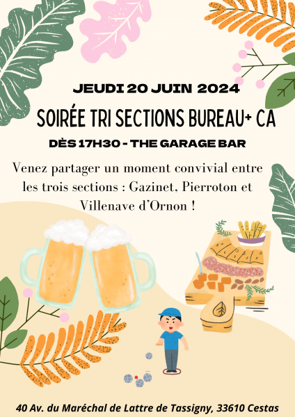 SOIREE TRI SECTIONS